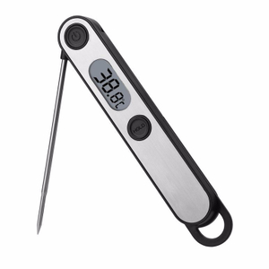 Digital Instant Read Cooking Meat Thermometer with Digital LCD, Folding Long Probe for Kitchen BBQ Grill Smoker