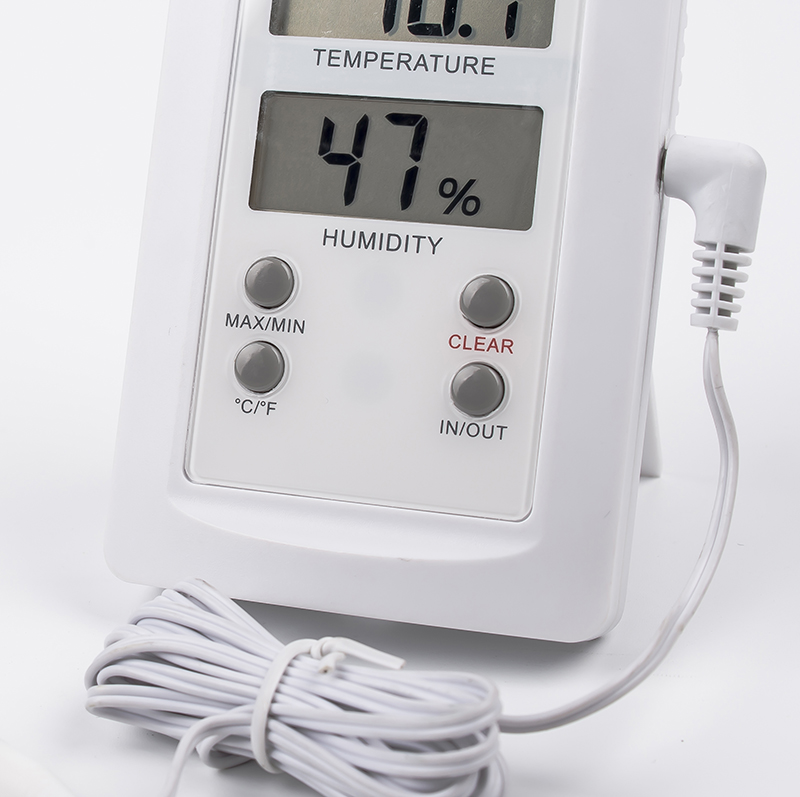Digital Thermometer And Hygrometer With Sensor